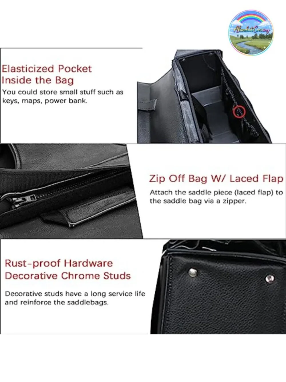 Genuine Naked Cowhide Leather Motorcycle Saddle Bags Throw Over with 20L